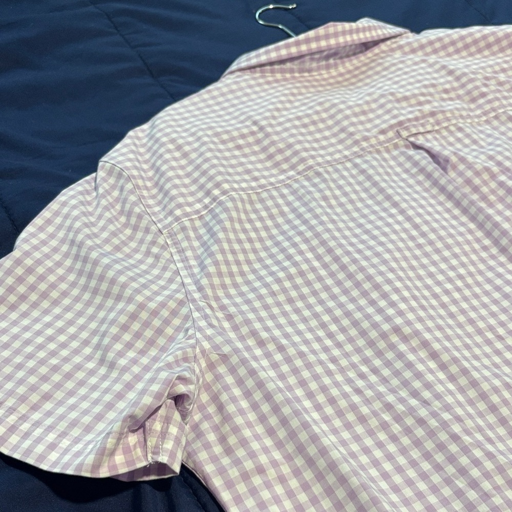 Croft & Barrow Men's Light Purple Checkered Button Down Shirt 2XB - Picture 9 of 9